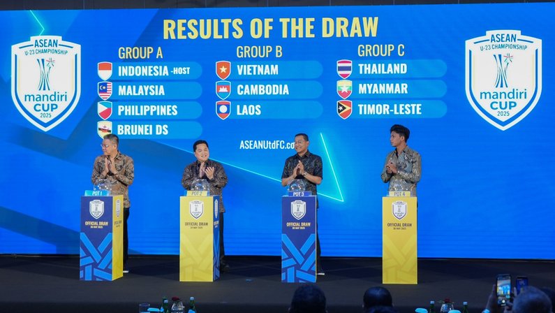 Hasil Undian ASEAN U-23 Championship 2025: Indonesia di Grup A Lawan Malaysia, Filipina, Brunei Darussalam